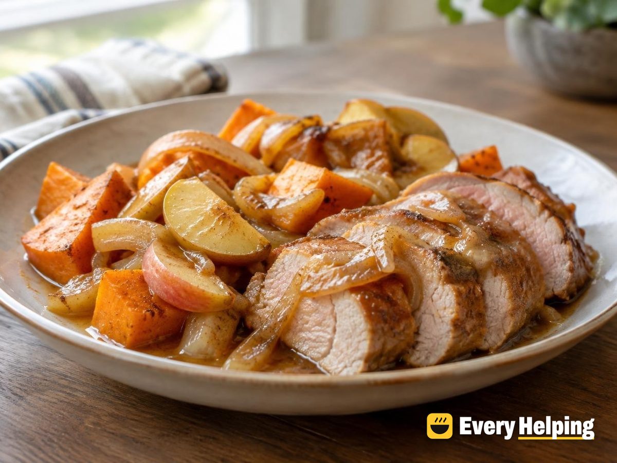 Slow Cooker Cinnamon Apple Pork Tenderloin