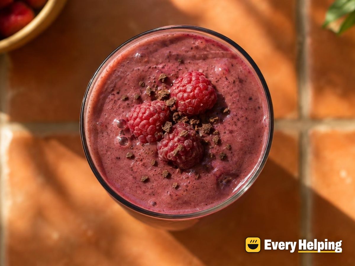 Chocolate Raspberry Cocoa Protein Smoothie