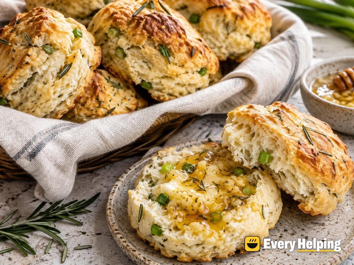 Rosemary Ricotta Biscuits with Garlic Honey Butter