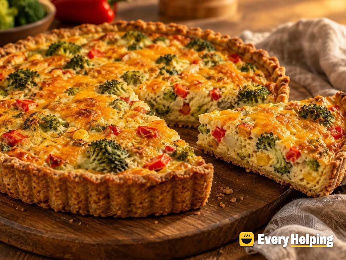 Broccoli Cheddar Tarts with Press-In Crust