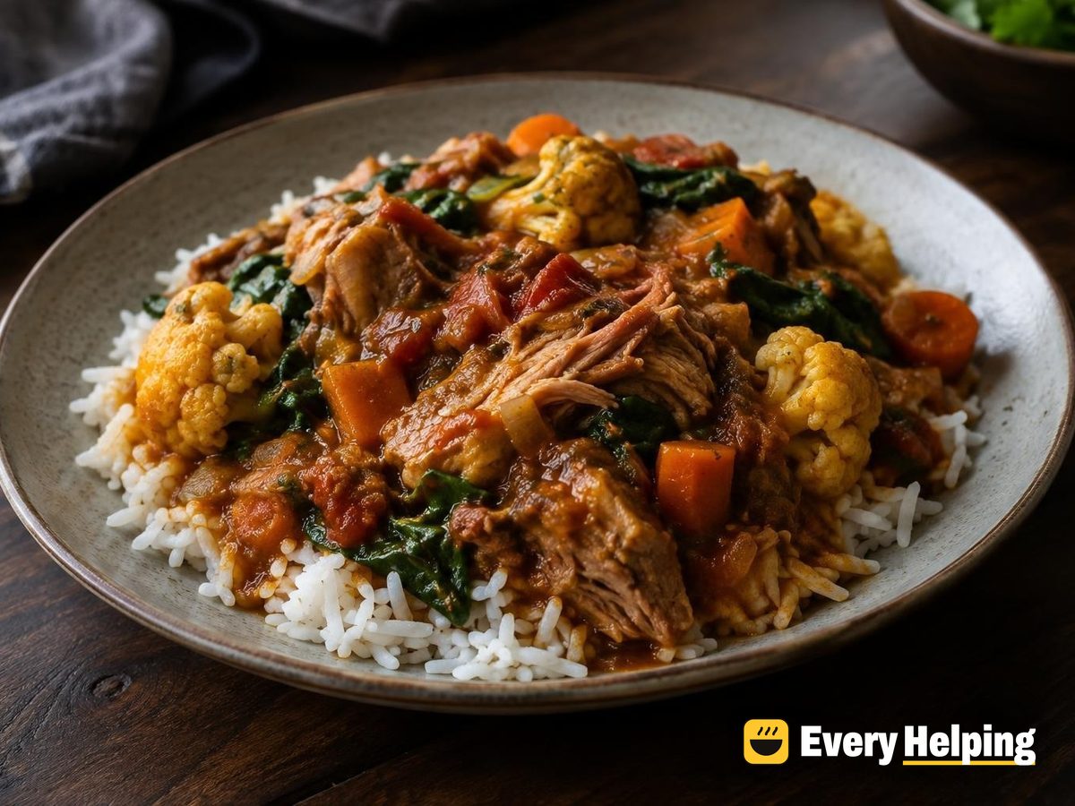 Slow-Cooker Pork Shoulder Tomato Curry