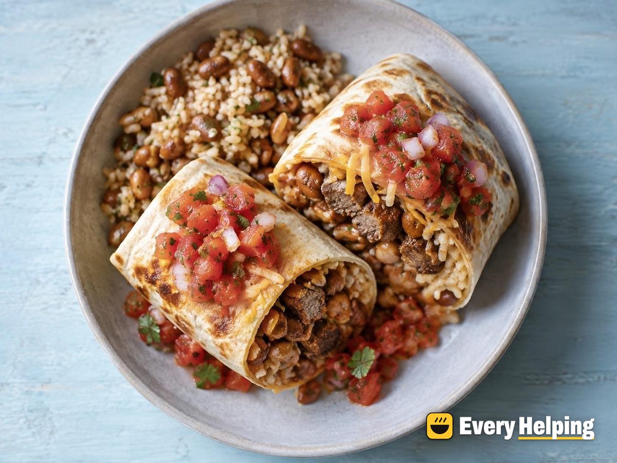 Chipotle-Style Steak Burritos with Fresh Tomato Salsa