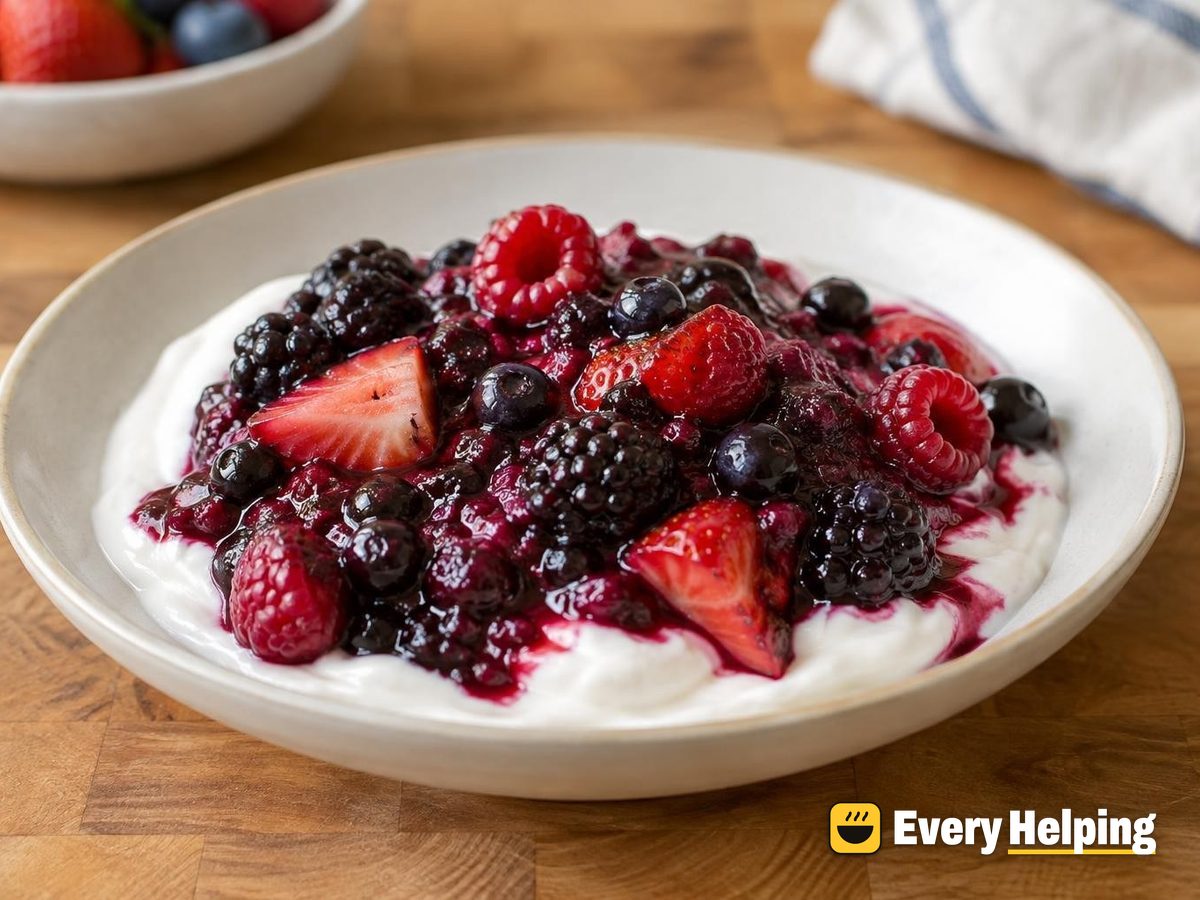 Two-Texture Mixed Berry Compote with Yogurt
