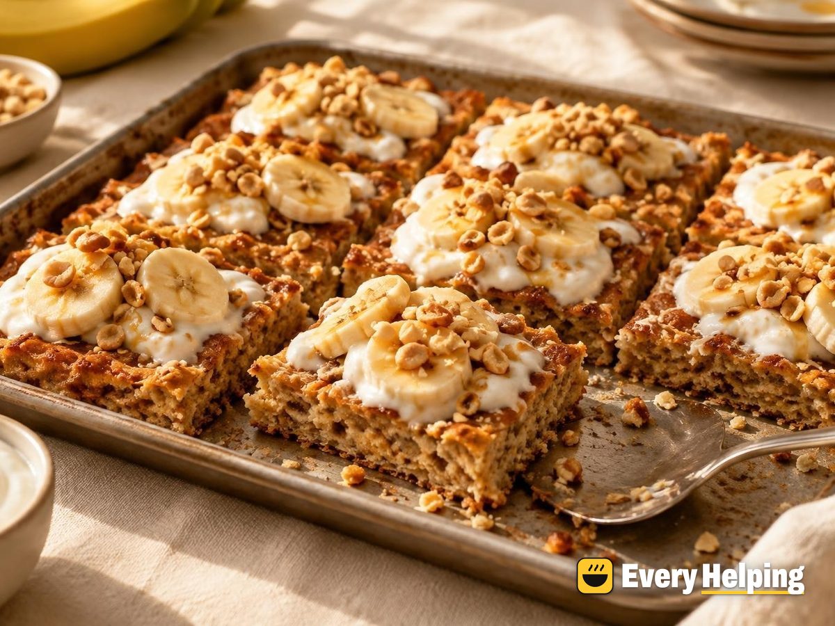 Peanut Butter Banana Sheet-Pan Waffles