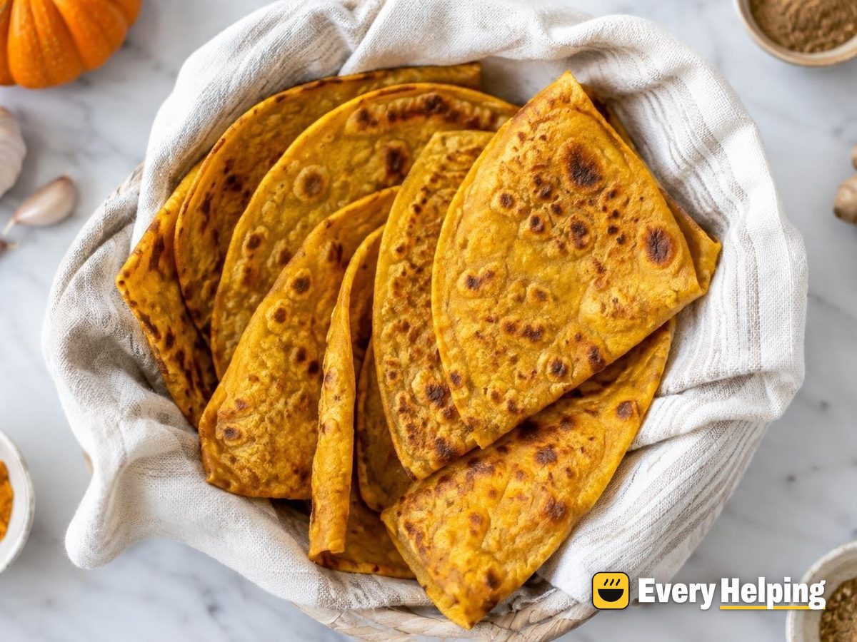 Pumpkin Turmeric Garlic Tortillas with Ginger