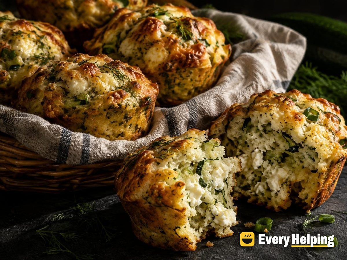 Zucchini Dill Cottage Cheese Muffins