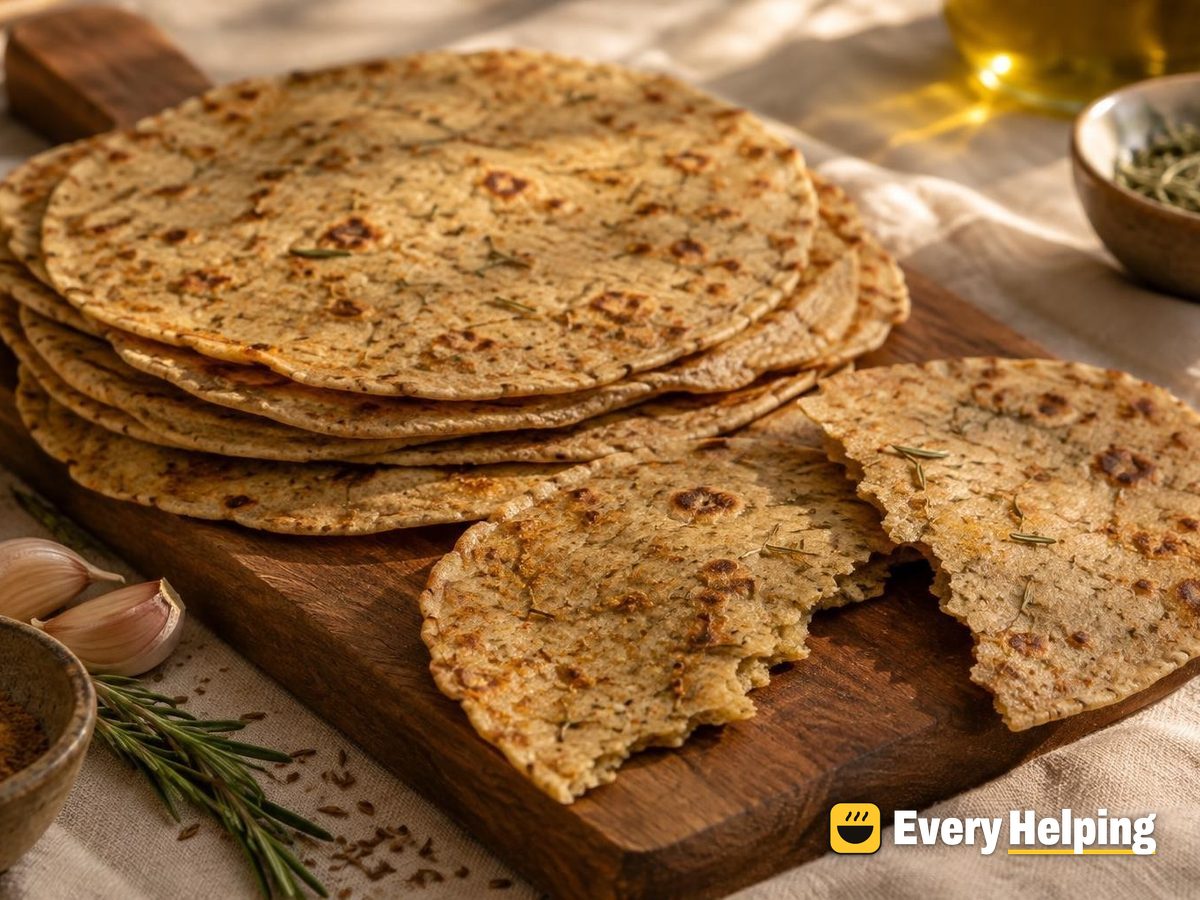 Rosemary Garlic Cumin Spelt Tortillas