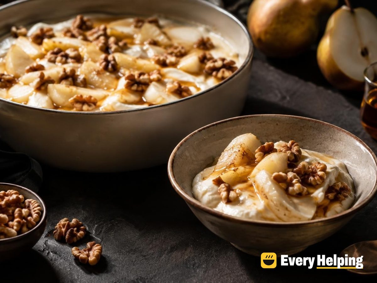 Creamy Stirred Maple Skim Yogurt with Walnuts