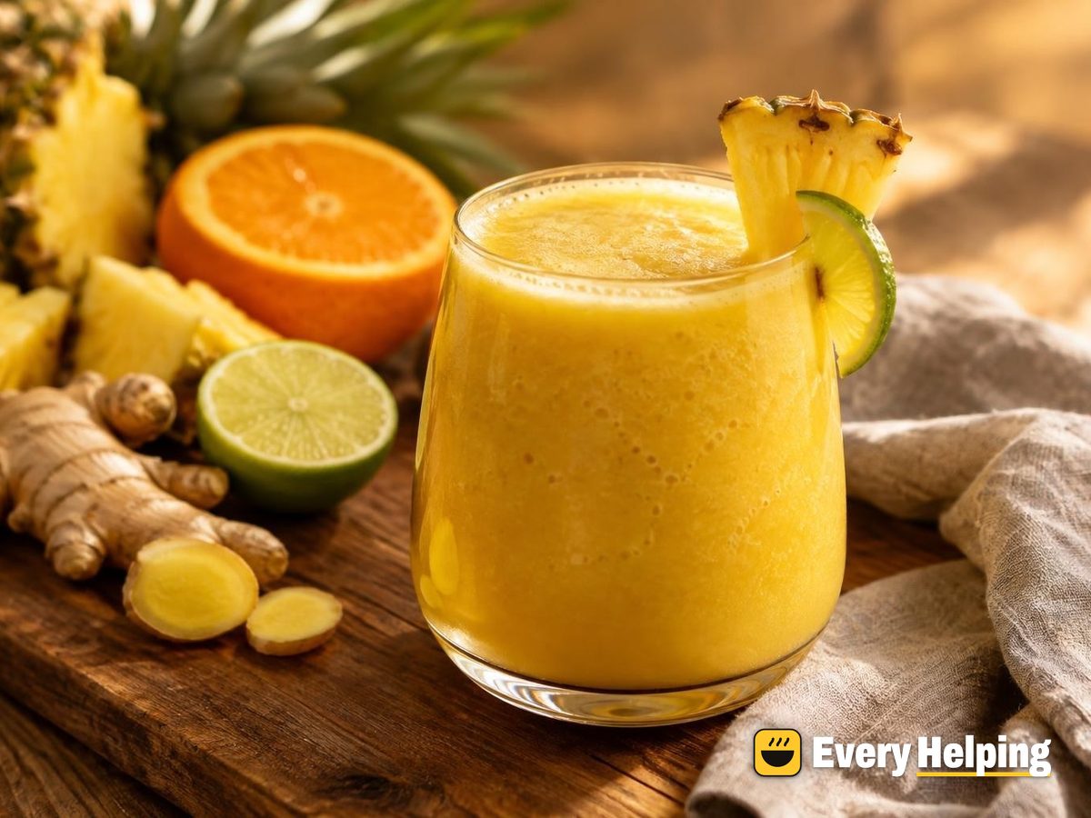Pineapple Ginger Lime Cooler with Turmeric