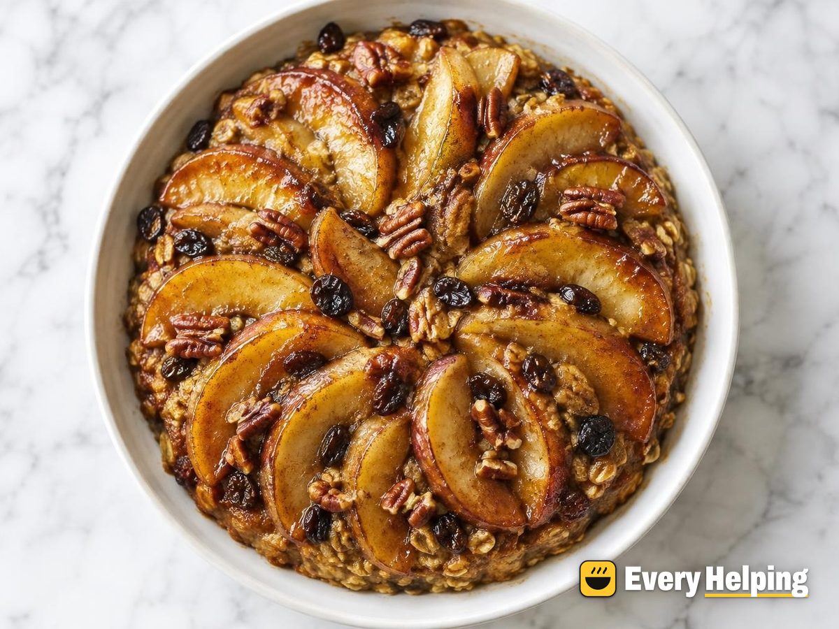 Upside-Down Caramel Apple Oat Bake