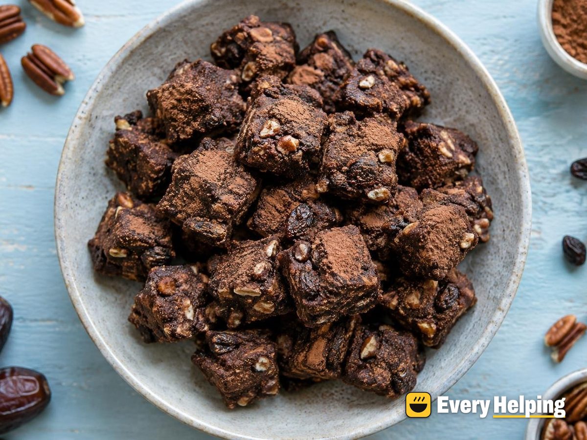 Toasted Pecan Cinnamon Cocoa Brownie Bites