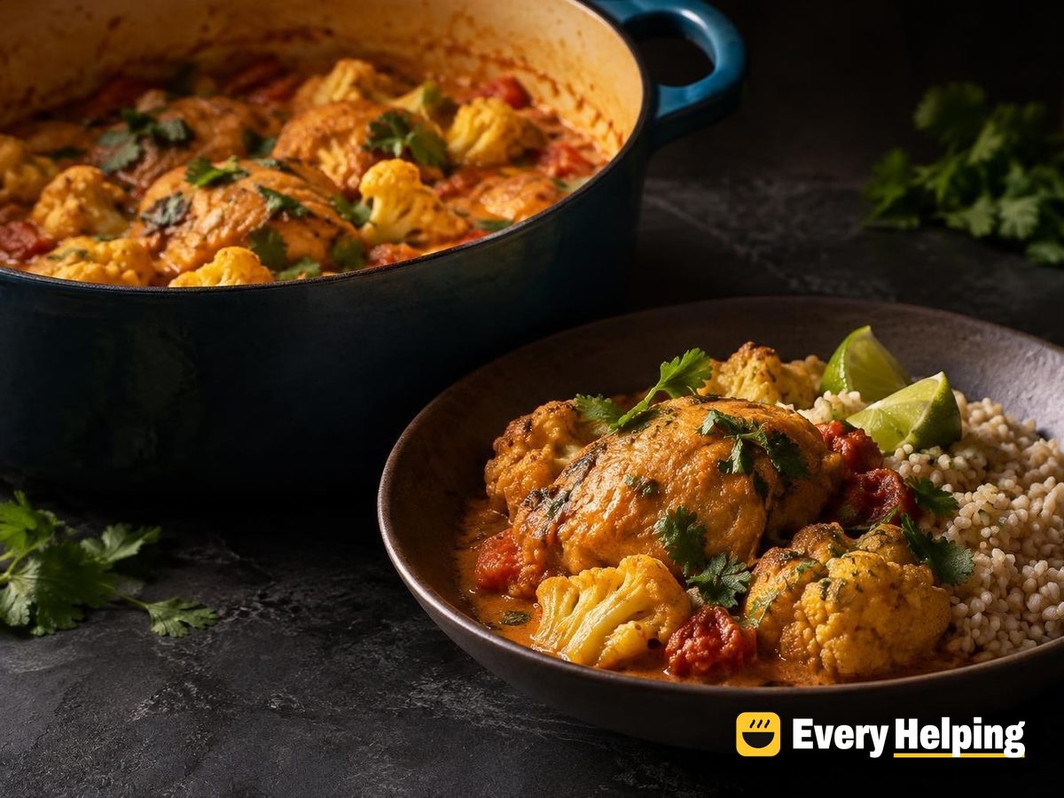 Coconut Chicken Thigh Curry with Cauliflower