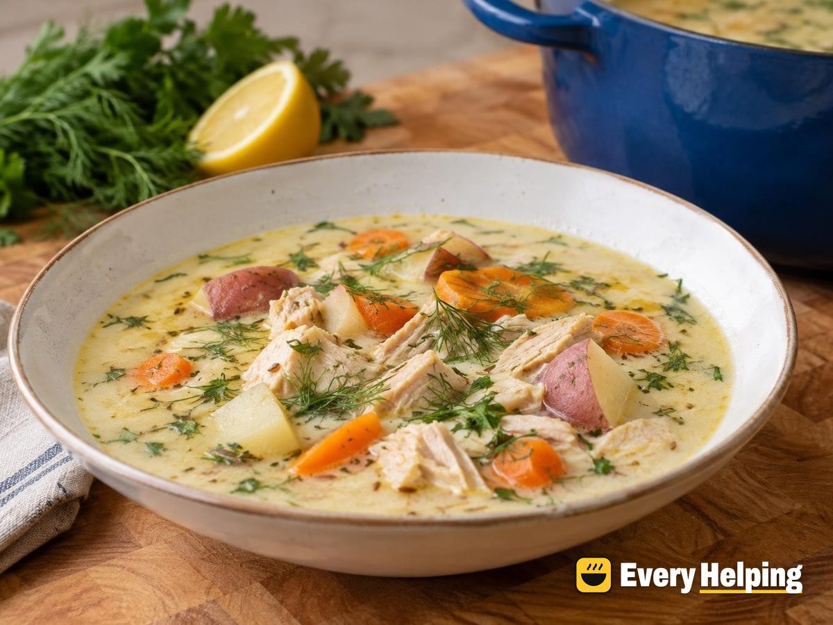 Lemony Turkey, Carrot and Celery Root Coconut Soup