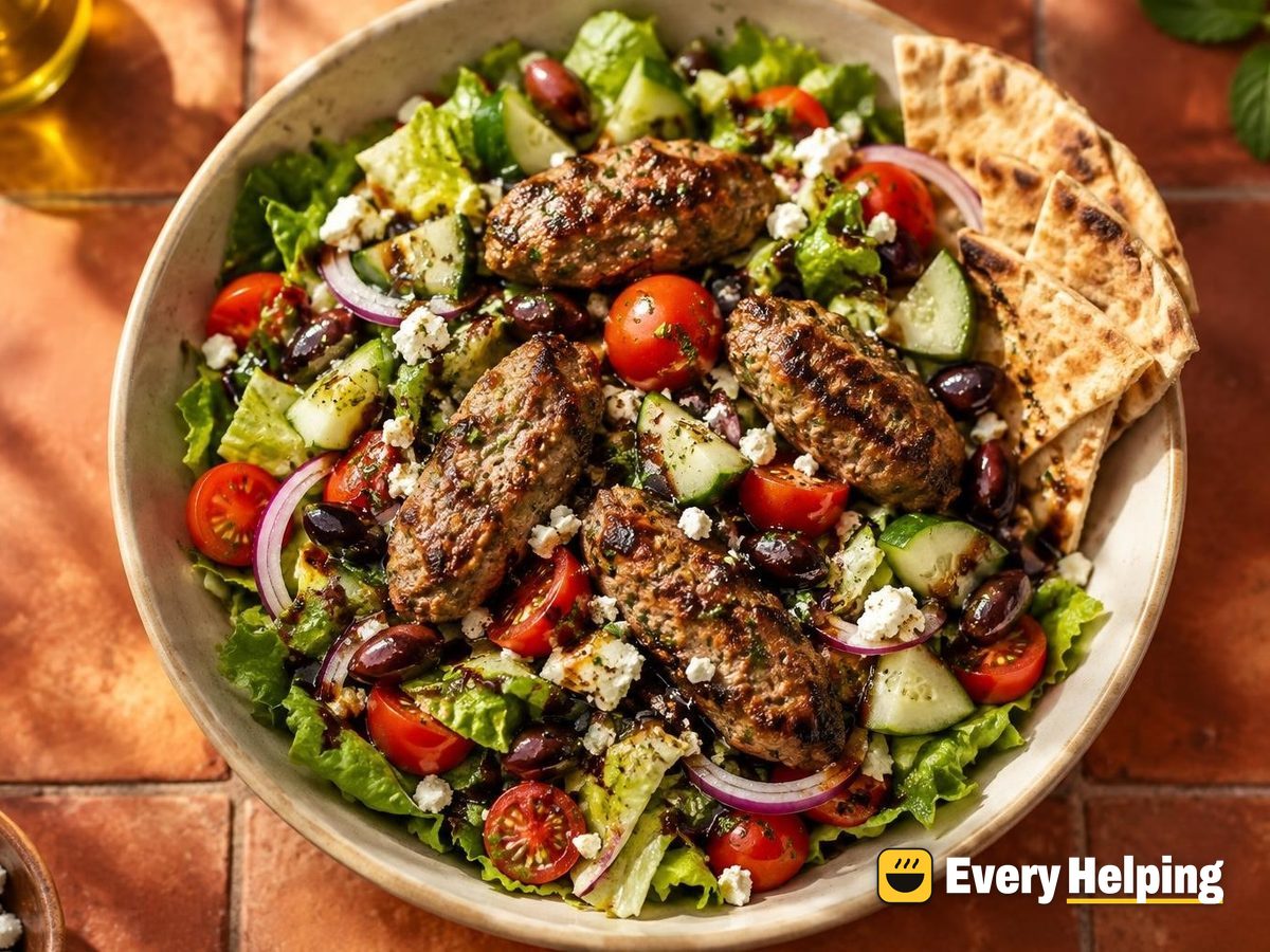 Turkey Kofta Salad with Balsamic Vinaigrette