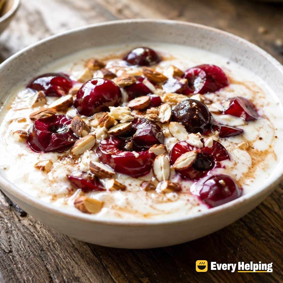 Pourable Vanilla-Cardamom Yogurt with Cherries