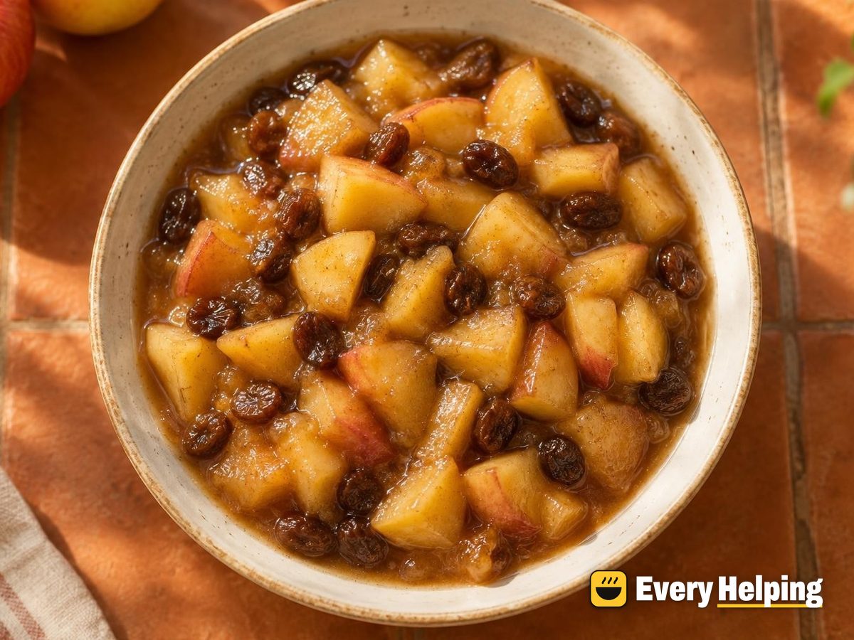 Chunky Cinnamon Apple Compote with Raisins