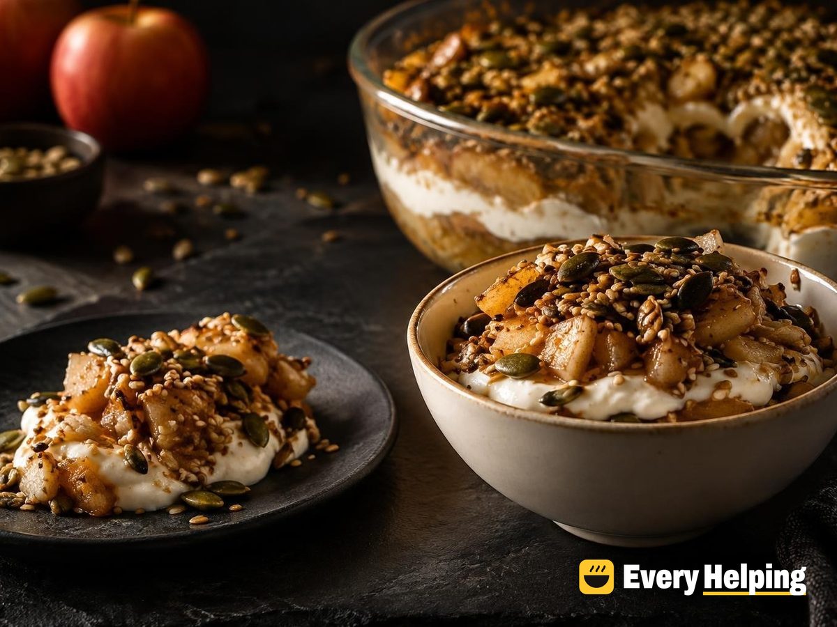Honey Apple Greek Yogurt Parfait with Toasted Seeds