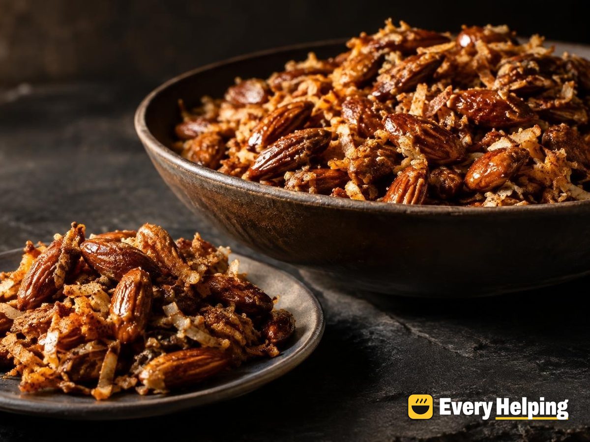 Cinnamon Cardamom Almonds with Toasted Coconut