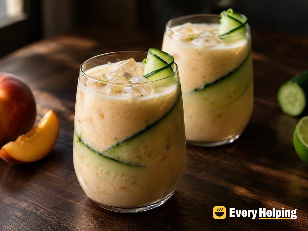 Passion-Style Peach Cardamom Coconut Cooler