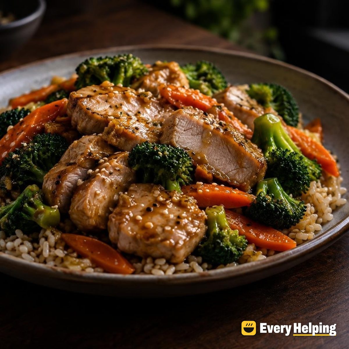 Velveted Pork Tenderloin with Lemon-Ginger Glaze