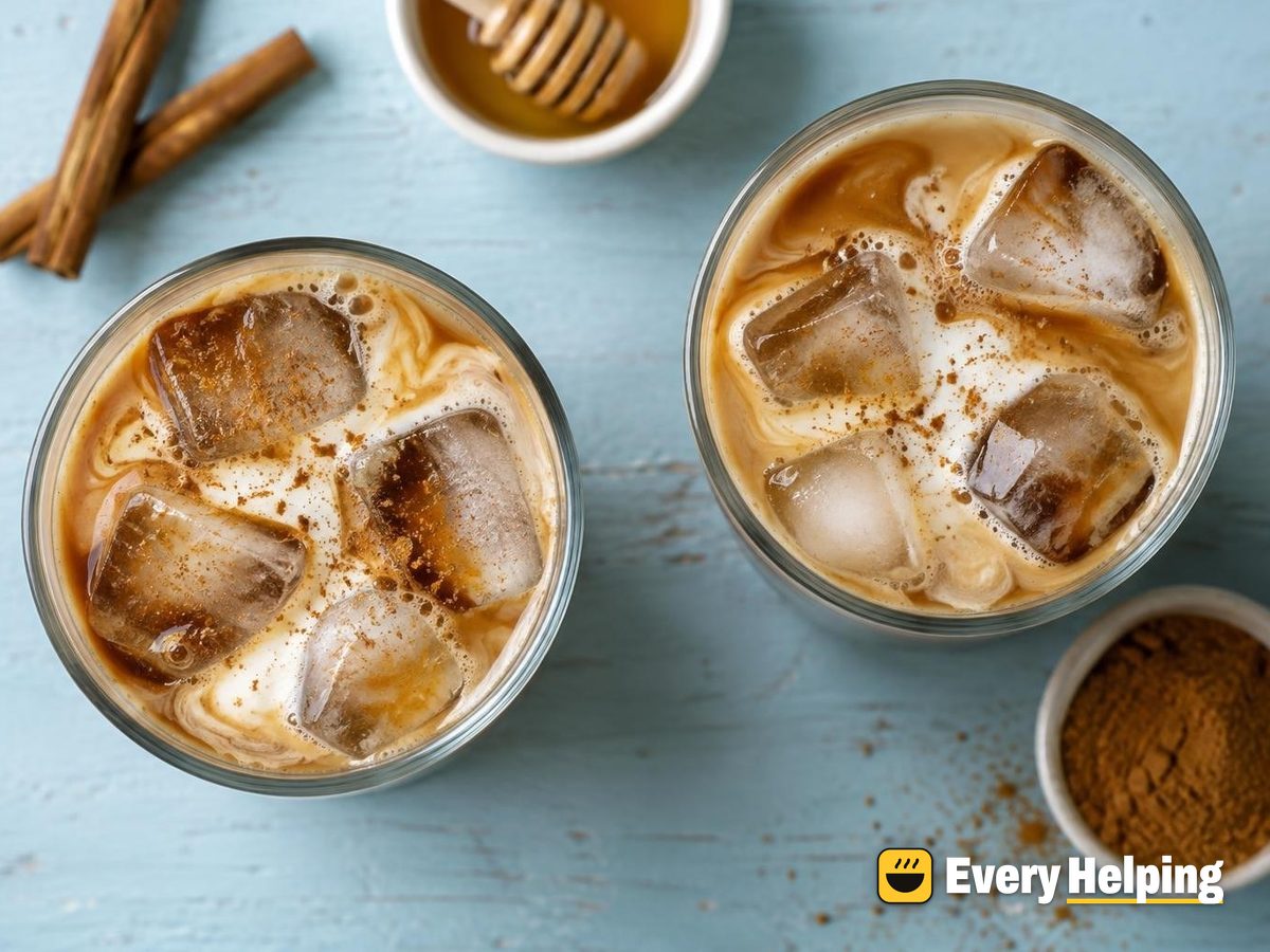 Iced Cinnamon Honey Americano with Whole Milk
