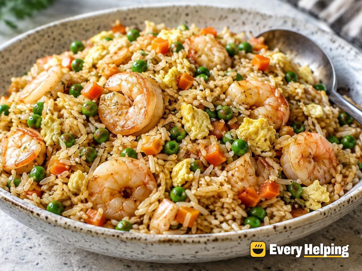 Ginger Garlic Shrimp Fried Rice