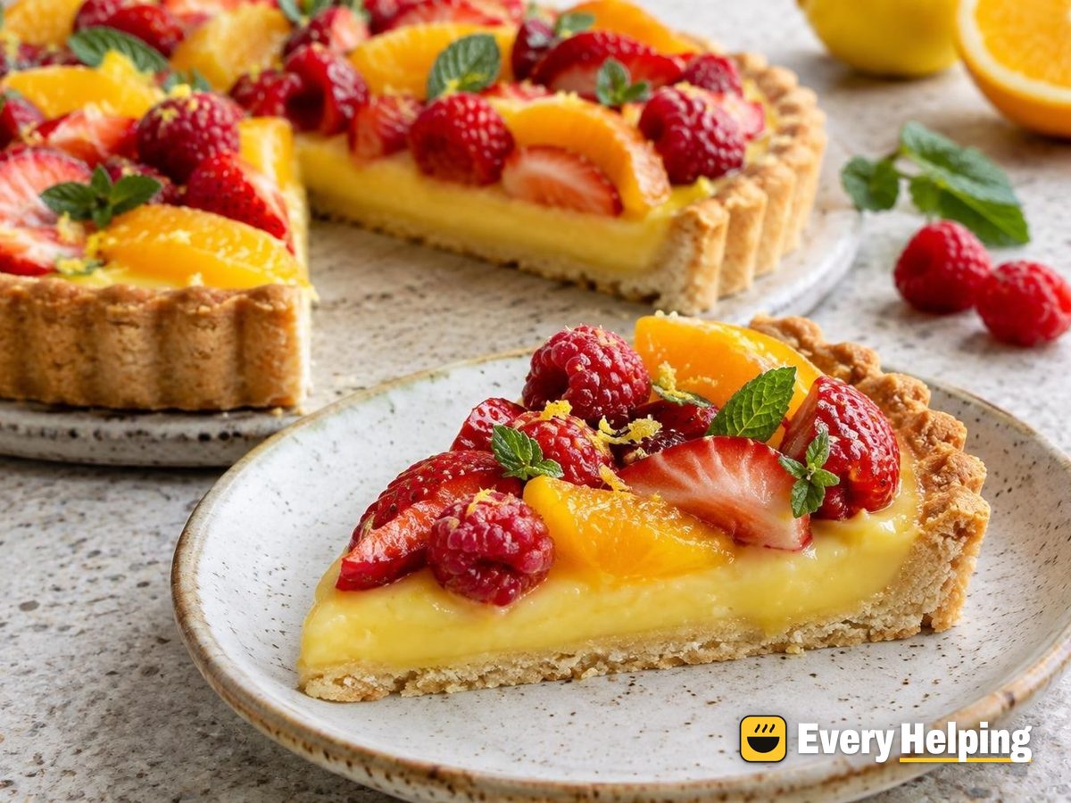 Lemon Curd Fruit Tarts with Shortbread Crust