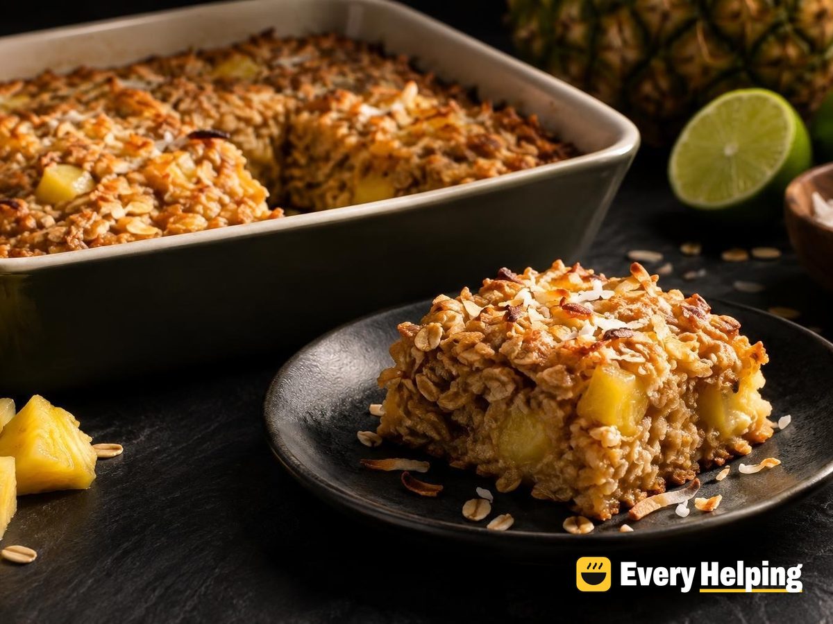 Pineapple Coconut Lime Baked Oat Bars