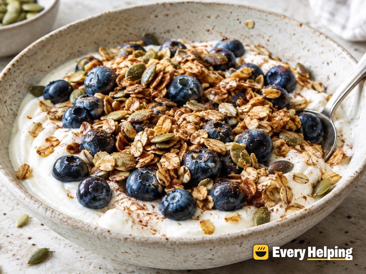 Whisked Skim Yogurt Bowls with Toasted Oat Crunch