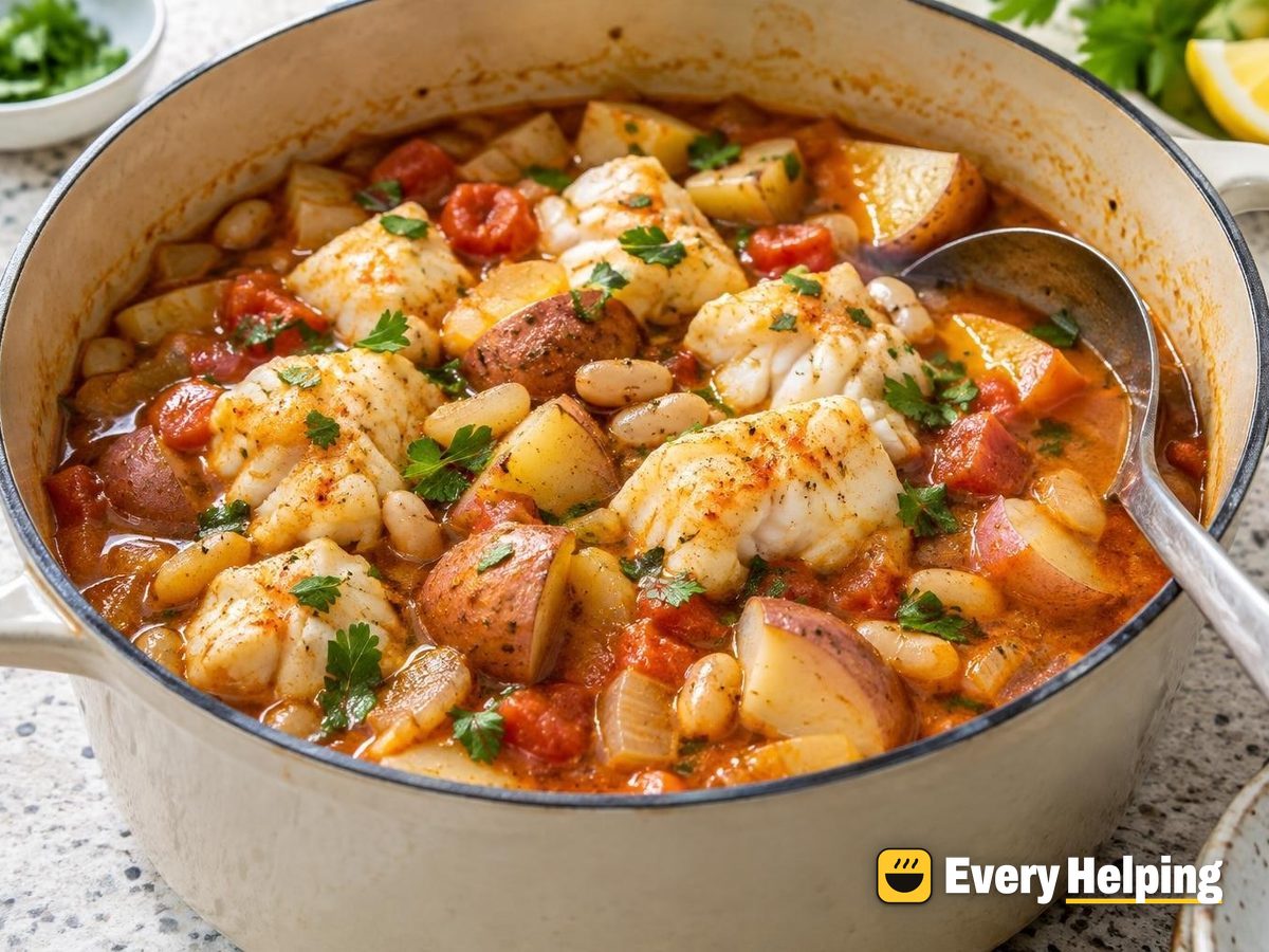 Cod and Potato Stew with Paprika Tomato Broth