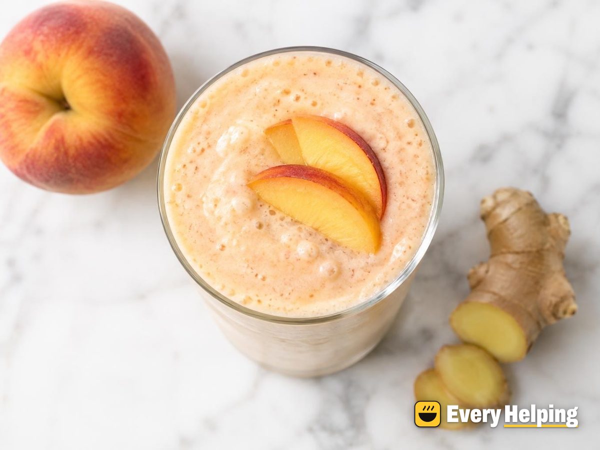 Peach Ginger Kefir Protein Smoothie