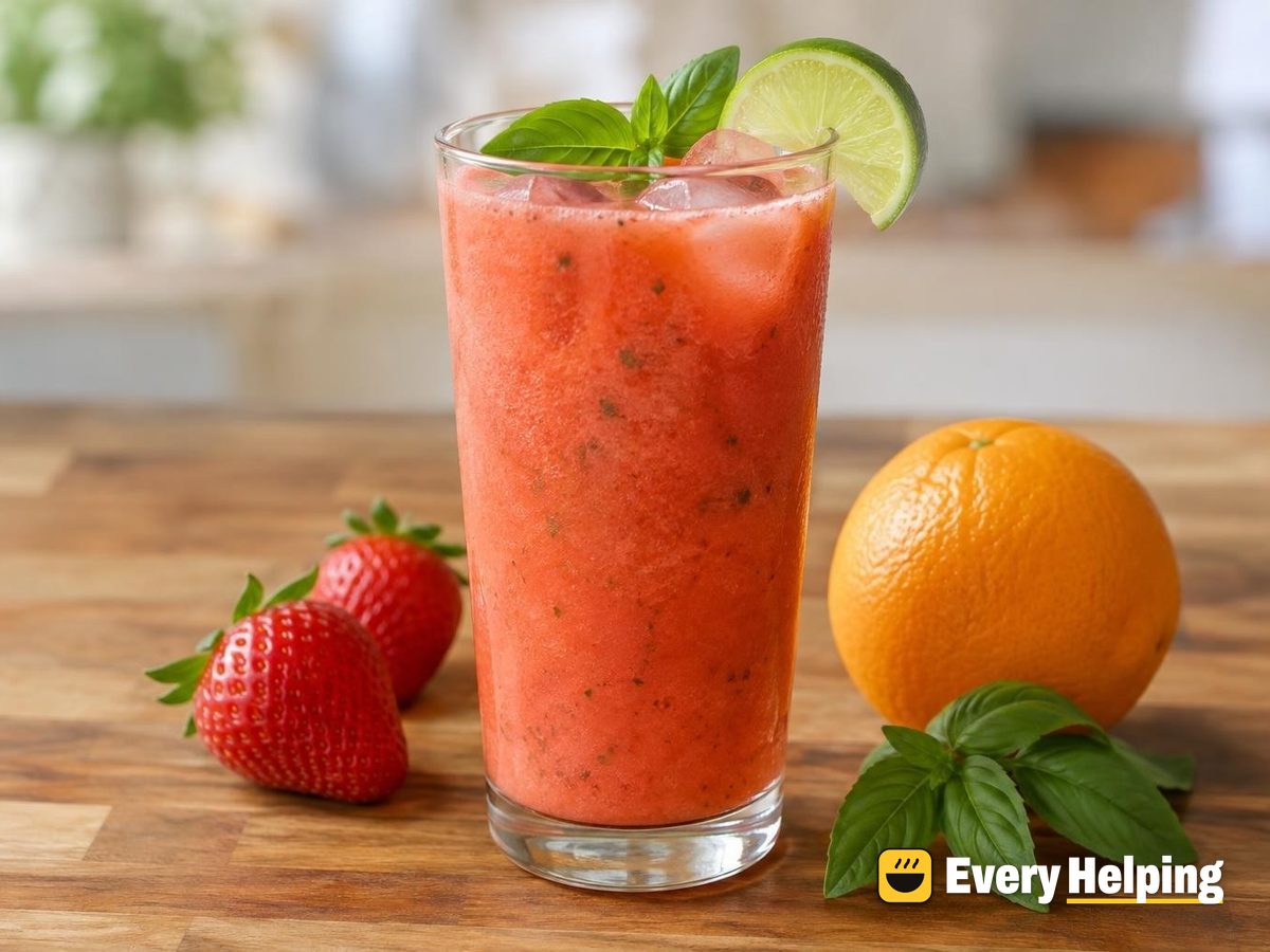Strawberry-Basil Agua Fresca with Orange