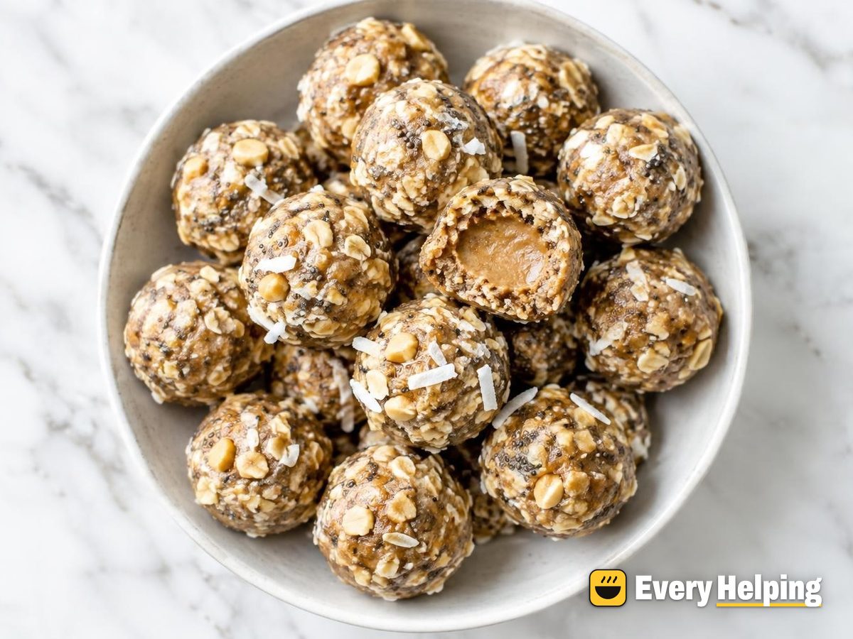 Peanut Butter Coconut Chia Crunch Bites