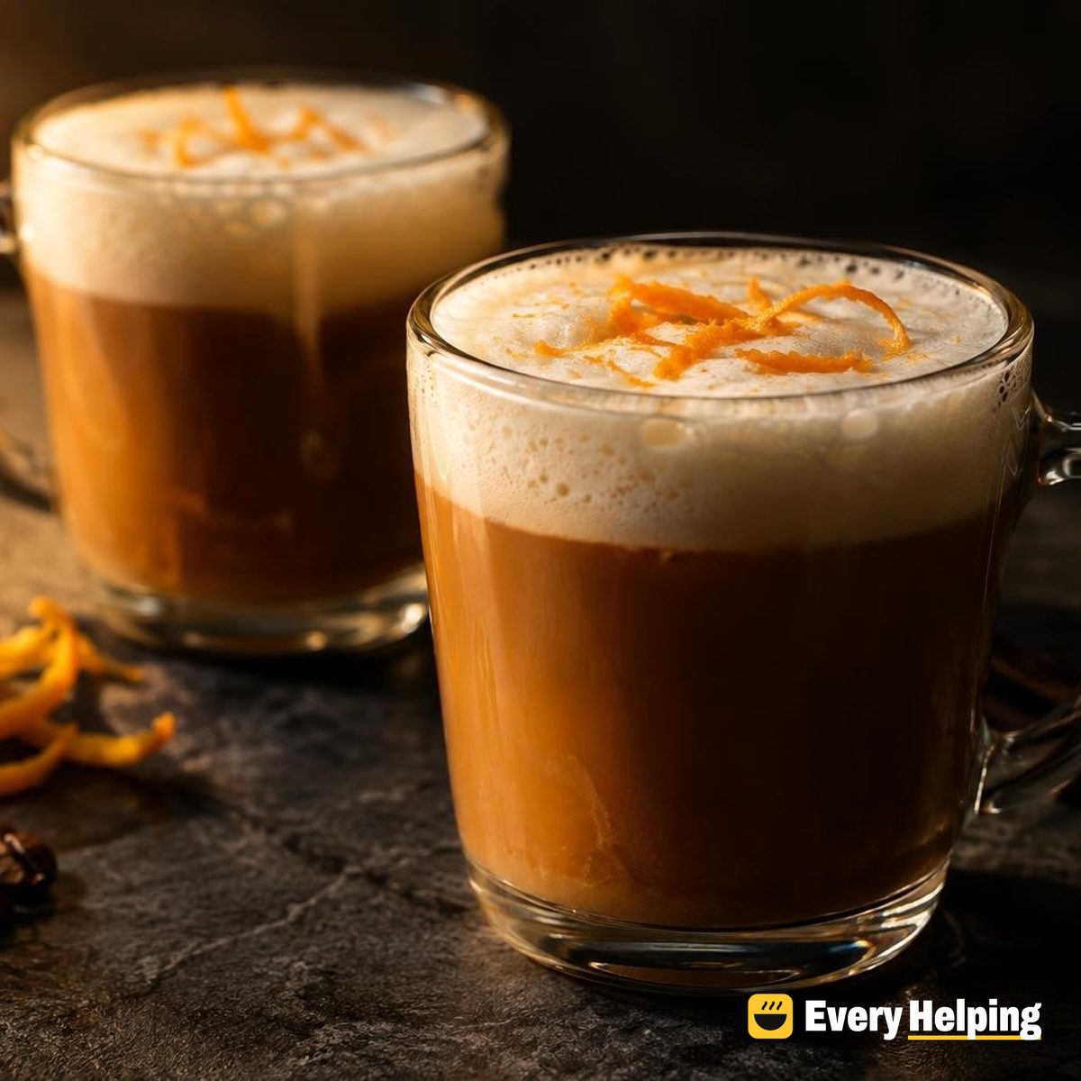 Orange Zest Vanilla Americano with Foamed Milk