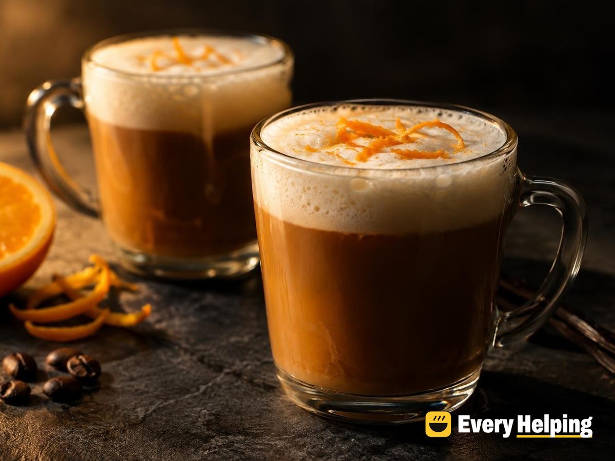 Orange Zest Vanilla Americano with Foamed Milk