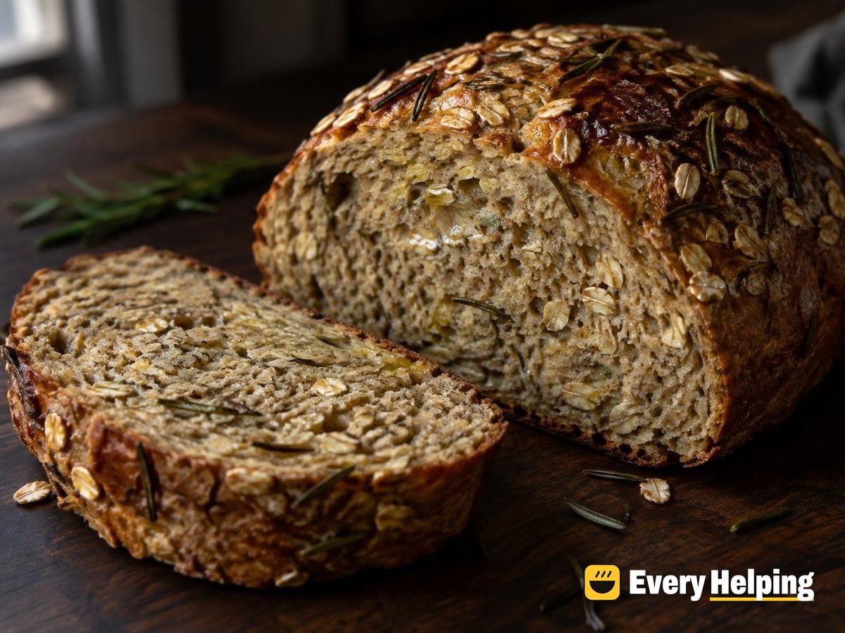 Soft Rosemary Oat Rye Focaccia-Style Boule