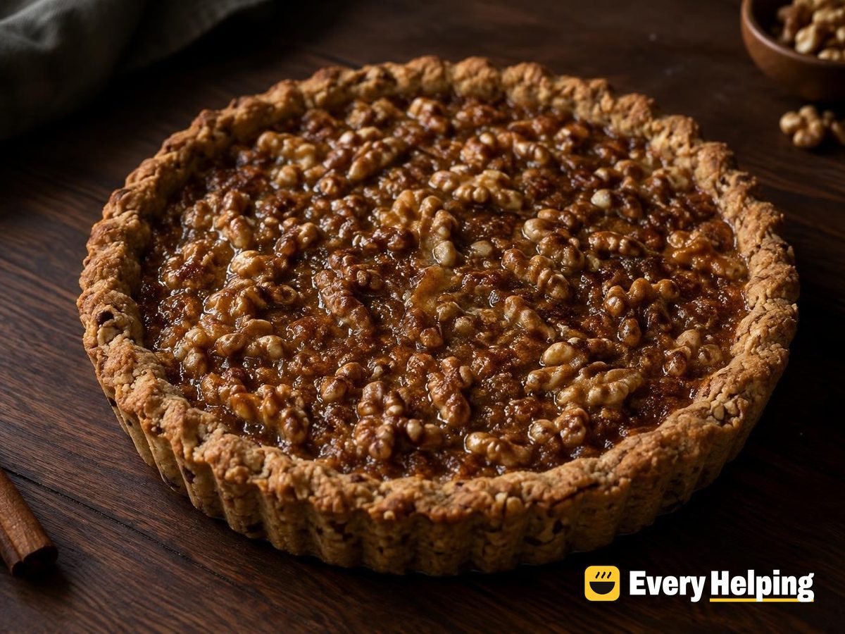 Maple Walnut Pies with Walnut Shortbread Crust