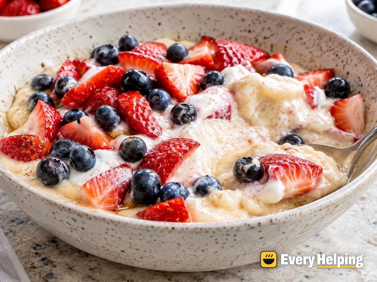 Honey Cinnamon Yogurt Pudding with Berries