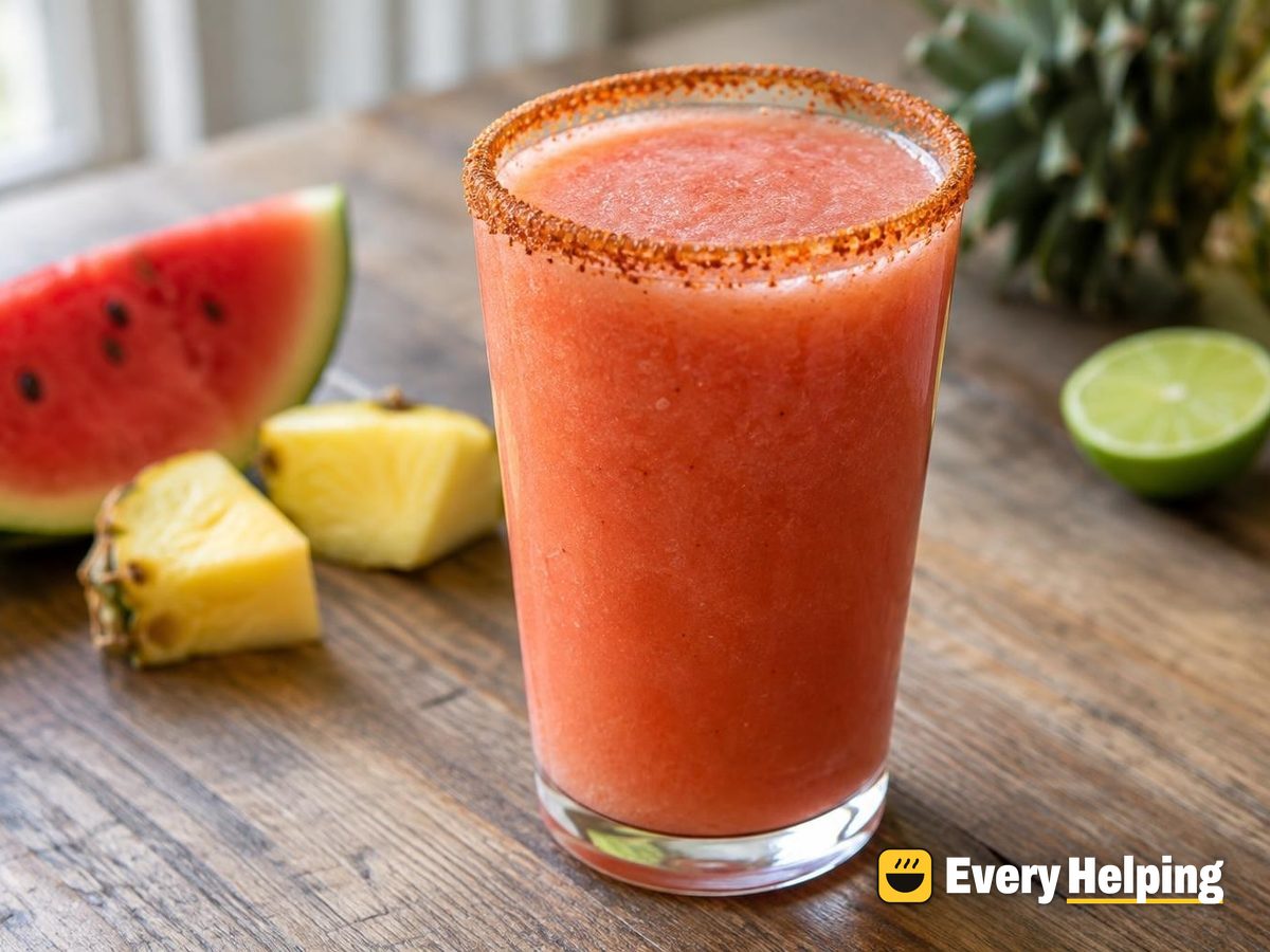 Pineapple-Watermelon Agua Fresca with Tajín-Style Rim