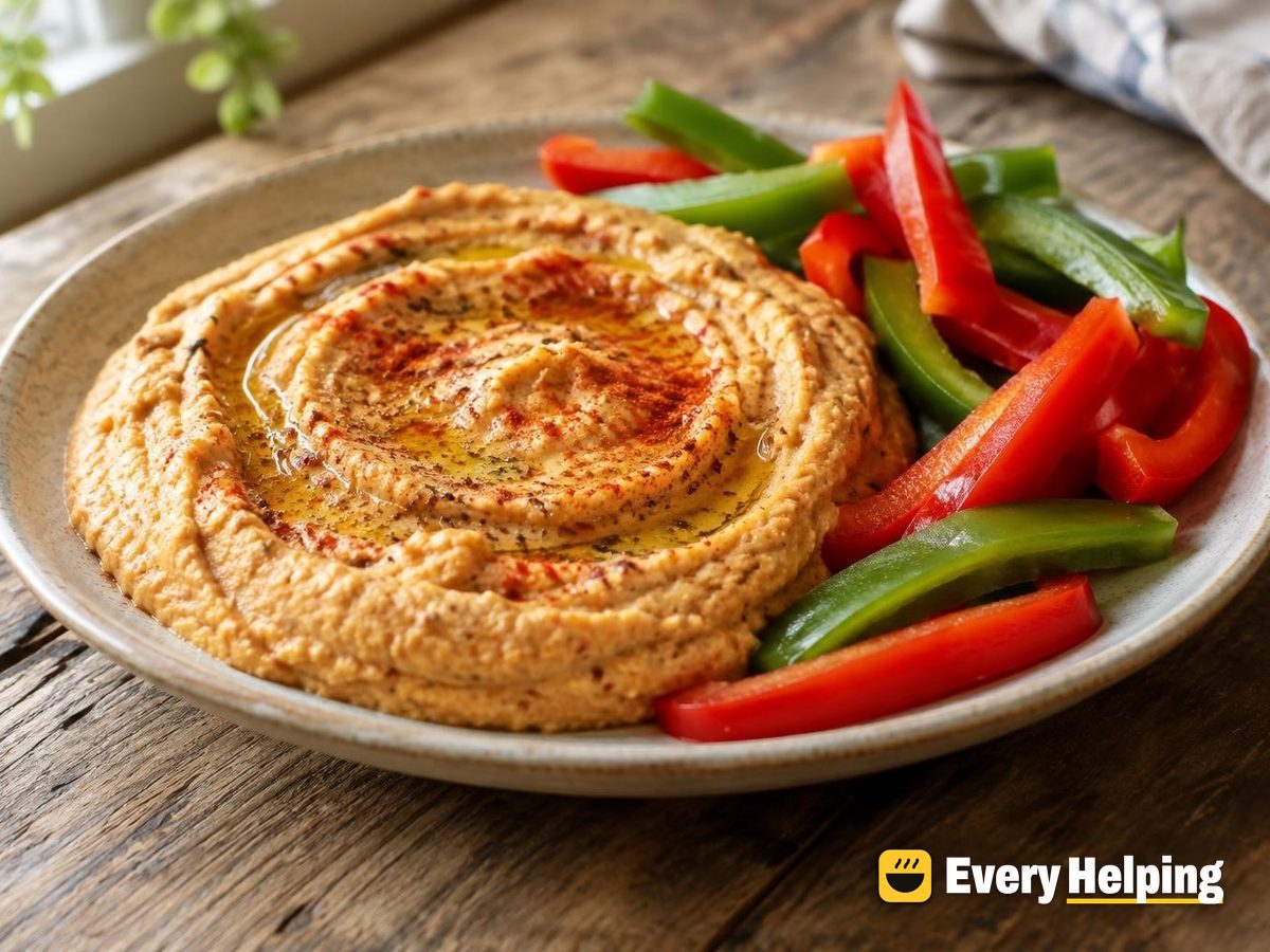 Smoky Paprika White Bean Spread with Peppers