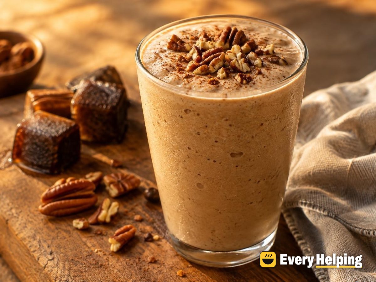 Coffee Ice Cube Pecan Maple Shake