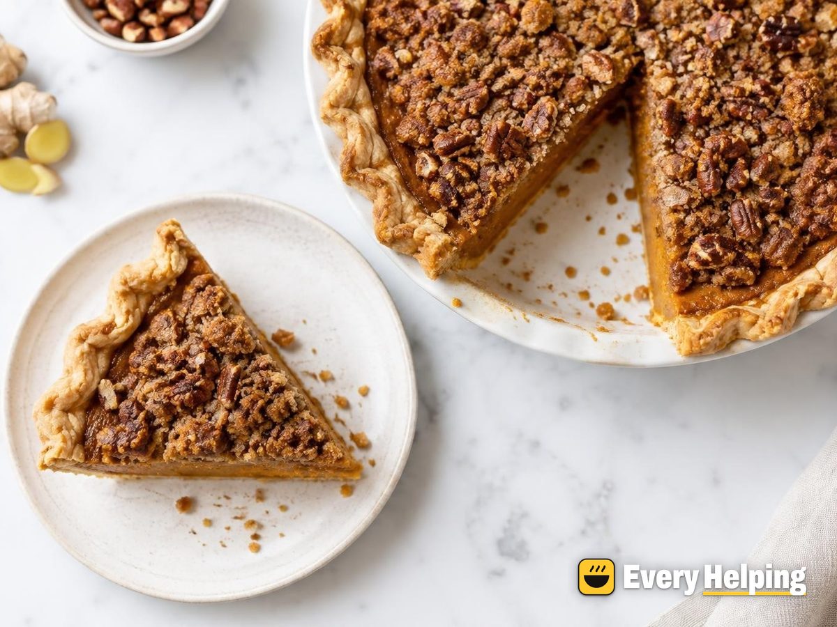 Brown Butter Butternut Pies with Pecan Streusel