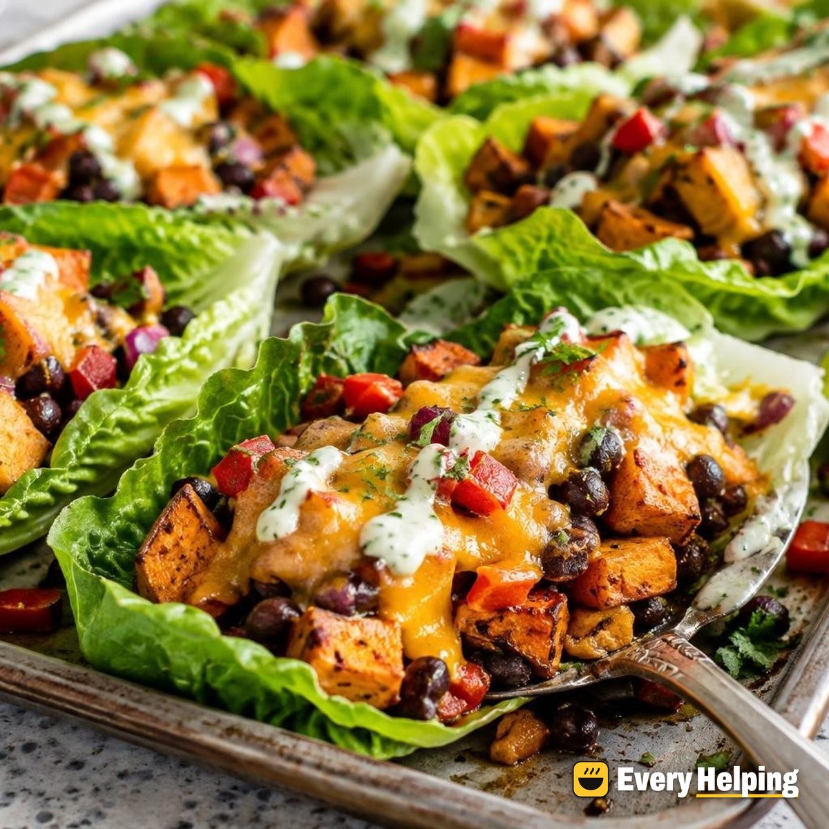 Smoky Sweet Potato Black Bean Melt Cups