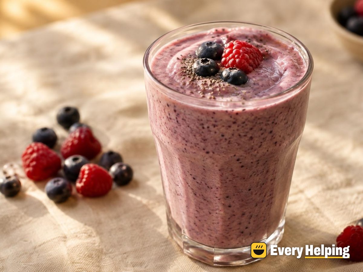 Thick Mixed Berry Kefir Protein Shake