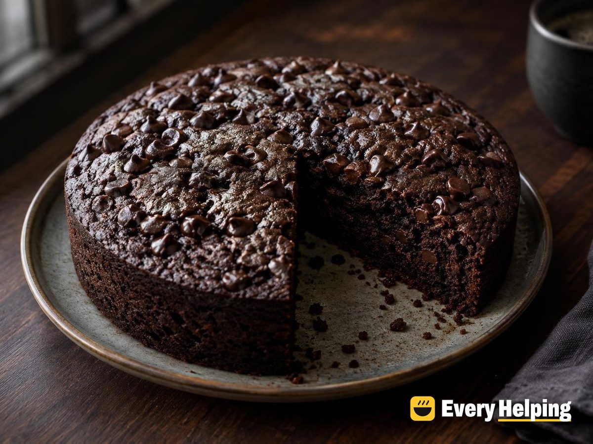 Fudgy Cocoa Snack Cake with Chocolate Chips