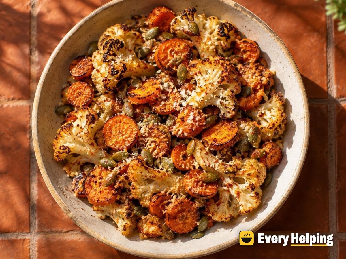 Smoky Paprika Parmesan Cauliflower and Carrot Crisps
