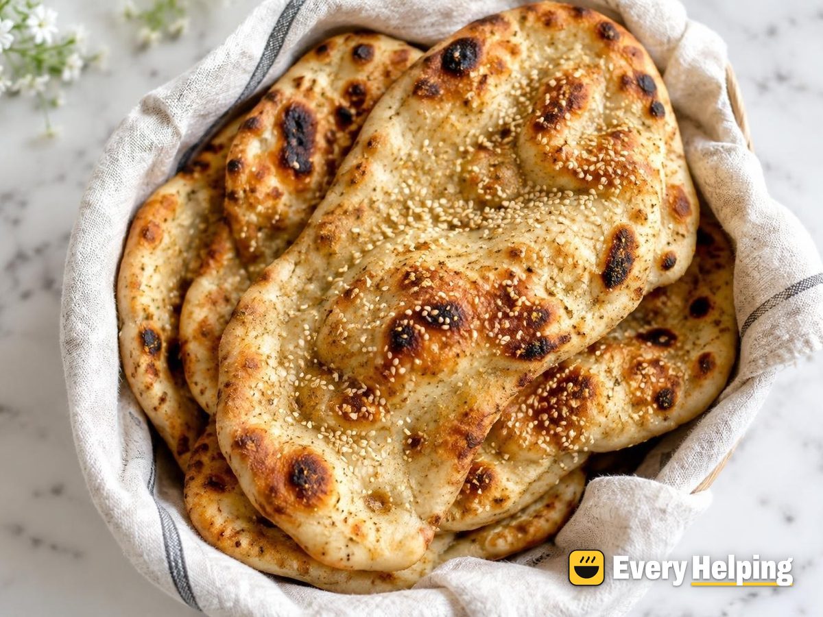 Oven-Puffed Spelt Kefir Naan with Ginger-Cumin