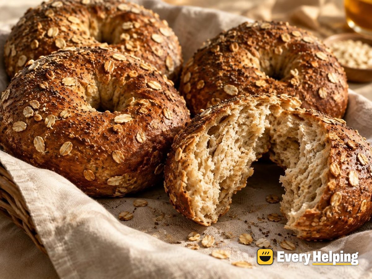 Maple Oat Milk Bagels with Chia Crust