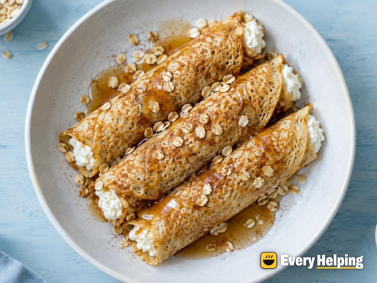 Toasted Oat Cinnamon Crêpes with Maple
