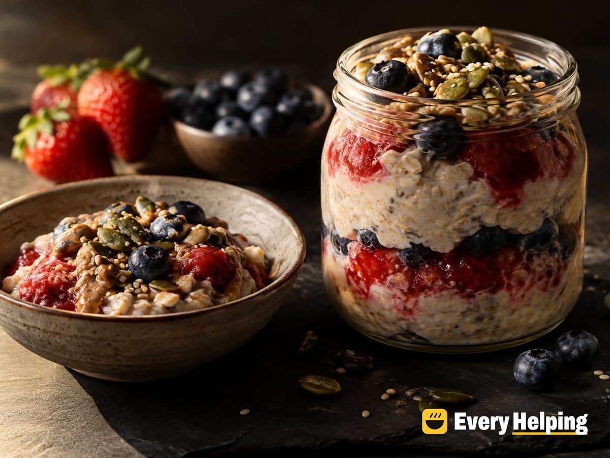 Strawberry Almond Overnight Oat Parfaits
